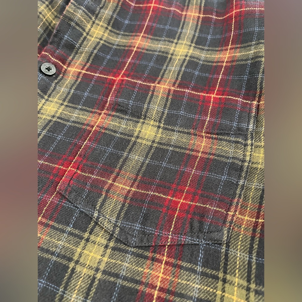Carbon 2 Cobalt Men's Plaid Flannel Long Sleeve Button-Down Shirt Size Medium - Picture 5 of 10